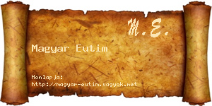 Magyar Eutim névjegykártya